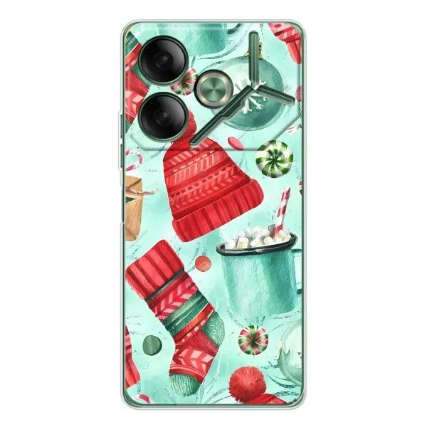 Чехол с принтом «Одежда НГ» для TECNO Pova 7