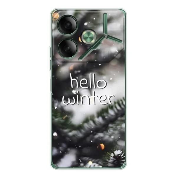 Чохол з принтом «Hello winter» для TECNO Pova 7