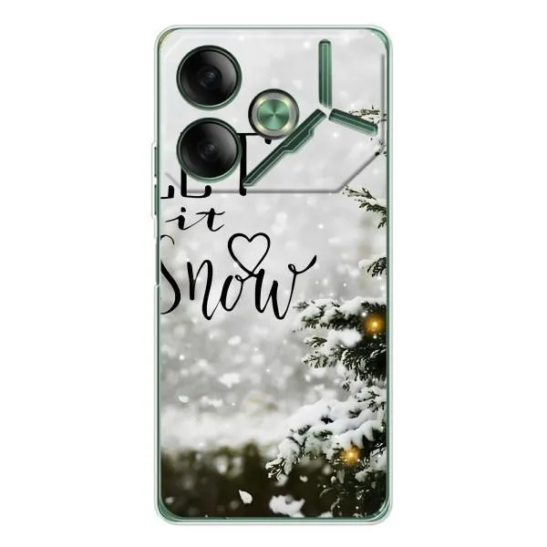 Чохол з принтом «Let it snow» для TECNO Pova 7