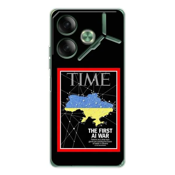 Чехол с принтом «TIME Ukraine» для TECNO Pova 7 Чехол с принтом «TIME Ukraine» для TECNO Pova 7