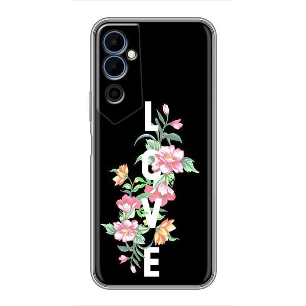 Чехол с принтом «Цветы LOVE» для TECNO POVA Neo 2