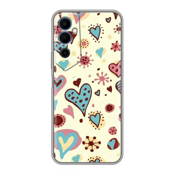 Чехол с принтом «Сердечки» для TECNO POVA Neo 2
