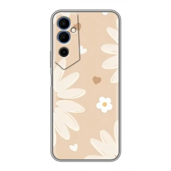 Чехол с принтом «Бежевые цветы» для TECNO POVA Neo 2