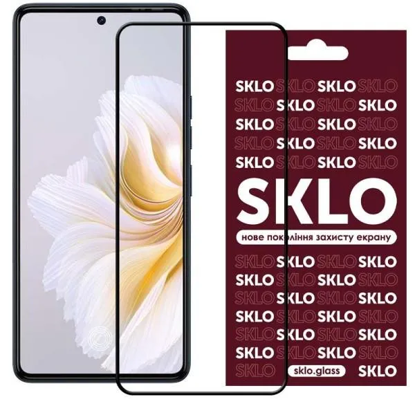 Захисне скло SKLO 3D для TECNO Pova Neo 3 (LH6n) — Чорний — фото 1