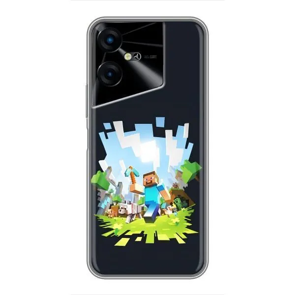 Чохол з принтом «персонажі Minecraft» для TECNO POVA Neo 3 Чохол з принтом «персонажі Minecraft» для TECNO POVA Neo 3
