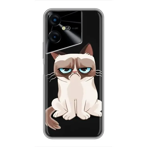 Чехол с принтом «Грустный кот» для TECNO POVA Neo 3