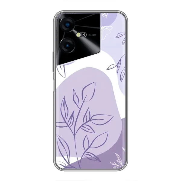 Чохол з принтом «Фіолетове листя абстракція» для TECNO POVA Neo 3 Чохол з принтом «Фіолетове листя абстракція» для TECNO POVA Neo 3