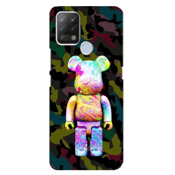 Чехол с принтом «Яркий Bearbrick» для TECNO Pova