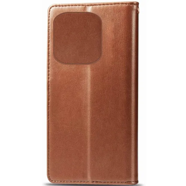 Шкіряний чохол-книжка GETMAN Gallant (PU) для TECNO Spark 10 Pro — Коричневий — фото 5