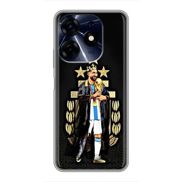 Чехол с принтом «Месси Король» для TECNO Spark 10 Pro
