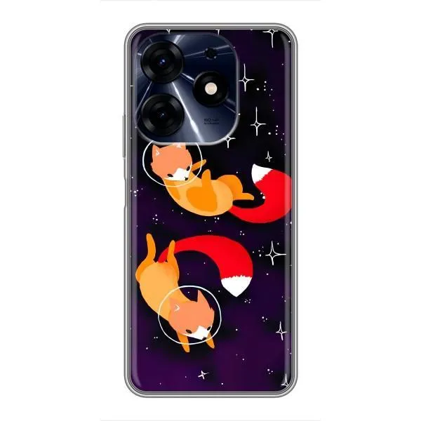 Чехол с принтом «Лисички космонавты» для TECNO Spark 10 Pro Чехол с принтом «Лисички космонавты» для TECNO Spark 10 Pro
