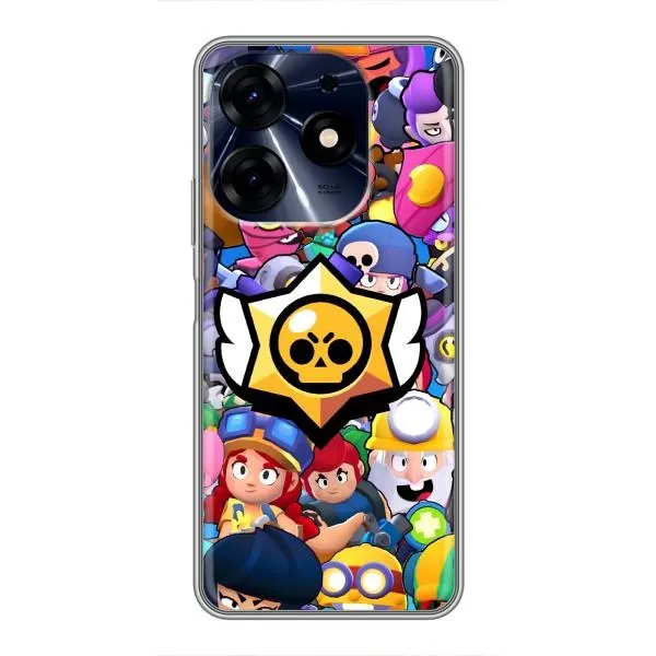 Чехол с принтом «Лого Brawl Stars» для TECNO Spark 10 Pro Чехол с принтом «Лого Brawl Stars» для TECNO Spark 10 Pro