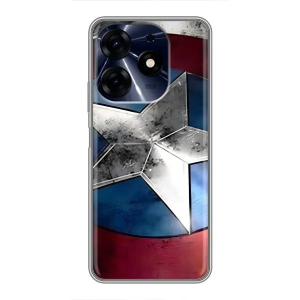 Чехол с принтом «Щит Капитана Америки» для TECNO Spark 10 Pro