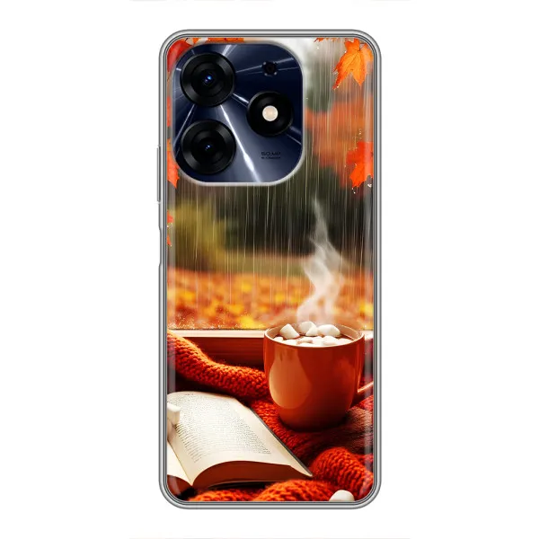 Чохол з принтом «Кава і дощ» для TECNO Spark 10 Pro Чохол з принтом «Кава і дощ» для TECNO Spark 10 Pro
