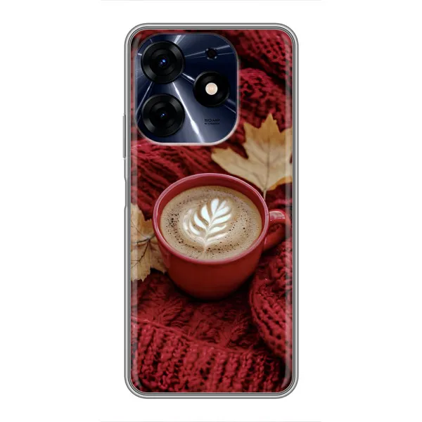 Чохол з принтом «Кава на ковдрі» для TECNO Spark 10 Pro Чохол з принтом «Кава на ковдрі» для TECNO Spark 10 Pro