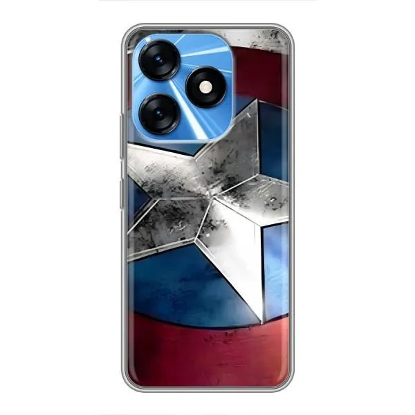Чохол з принтом «Щит Капітана Америки» для TECNO Spark 10