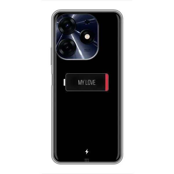 Чехол с принтом «Love battery» для TECNO Spark 10c