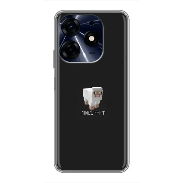 Чохол з принтом «Овечка Майнкрафт» для TECNO Spark 10c