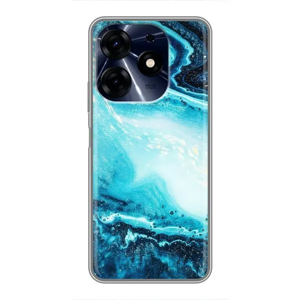 Чехол с принтом «Голубой мрамор» для TECNO Spark 10c