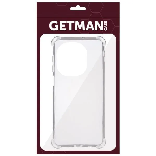 TPU чохол GETMAN Ease logo посилені кути для TECNO Spark 20 Pro — Прозорий — фото 2