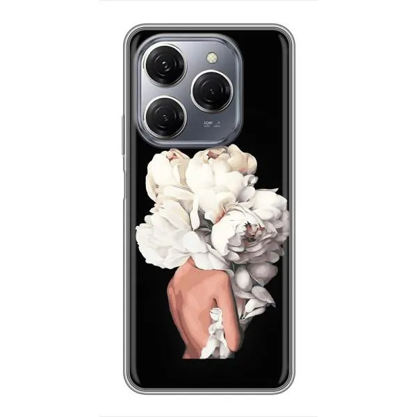 Чехол с принтом «Белые цветы» для TECNO Spark 20 Pro Чехол с принтом «Белые цветы» для TECNO Spark 20 Pro
