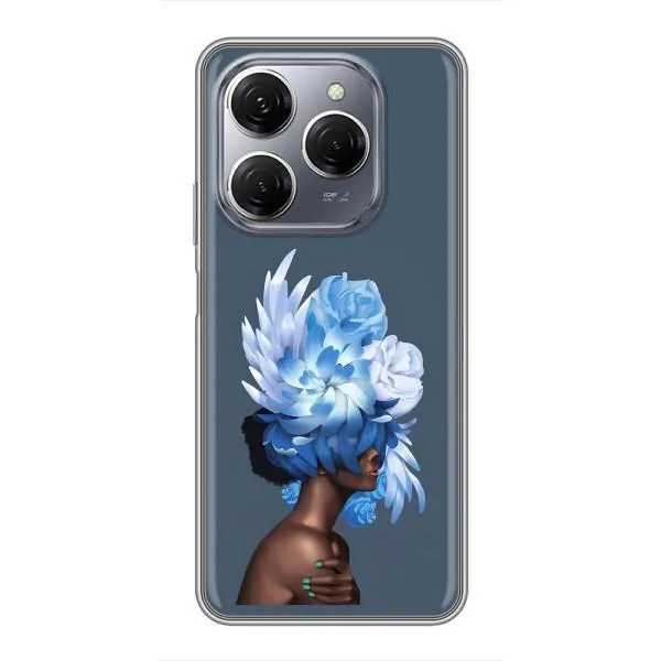 Чехол с принтом «Цветы на голове» для TECNO Spark 20 Pro Чехол с принтом «Цветы на голове» для TECNO Spark 20 Pro