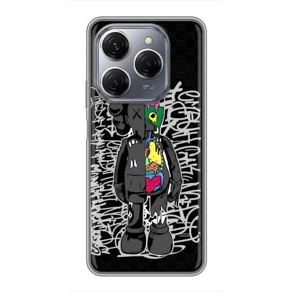 Чехол с принтом «Стиль Bearbrick» для TECNO Spark 20 Pro