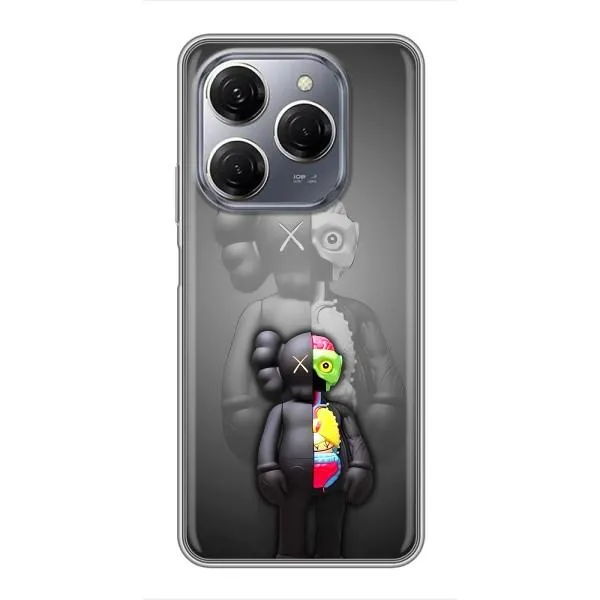 Чехол с принтом «Тело Bearbrick» для TECNO Spark 20 Pro