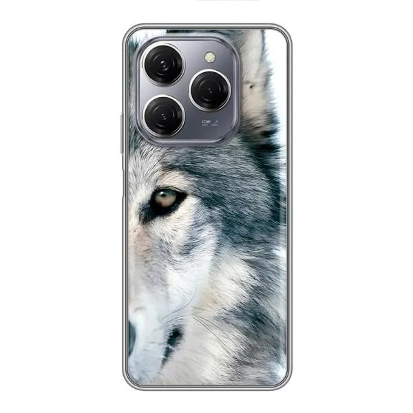 Чехол с принтом «Волк» для TECNO Spark 20 Pro