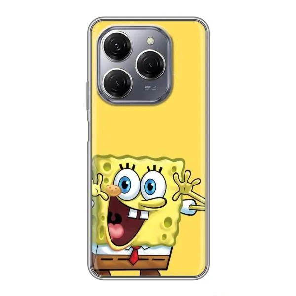 Чехол с принтом «Губка Боб» для TECNO Spark 20 Pro