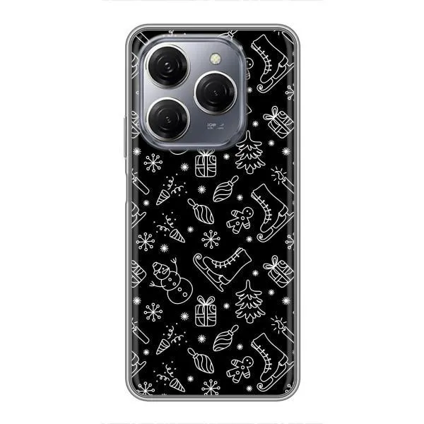 Чехол с принтом «Новогодний фон» для TECNO Spark 20 Pro Чехол с принтом «Новогодний фон» для TECNO Spark 20 Pro