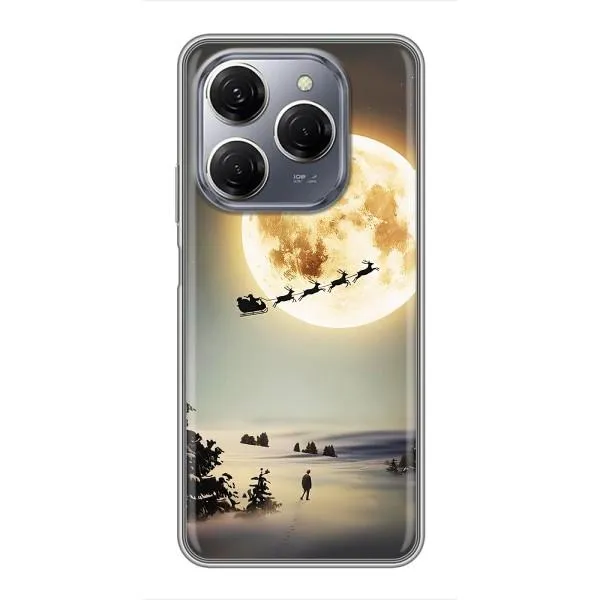 Чехол с принтом «Санта на луне» для TECNO Spark 20 Pro Чехол с принтом «Санта на луне» для TECNO Spark 20 Pro