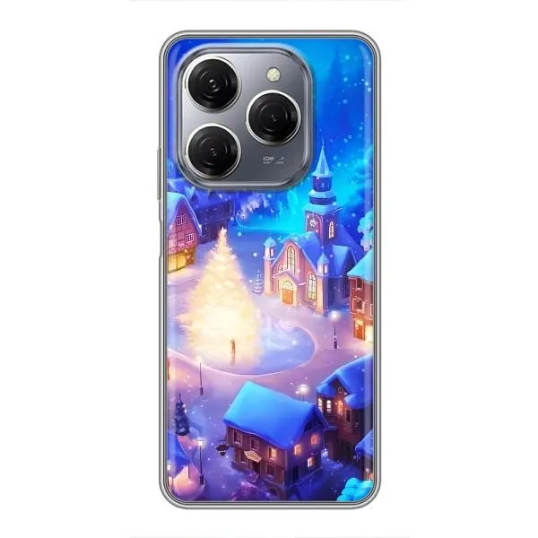 Чехол с принтом «Рождественский город» для TECNO Spark 20 Pro