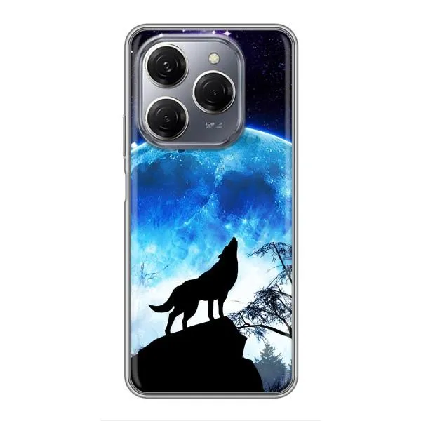Чехол с принтом «Волк на луну» для TECNO Spark 20 Pro Чехол с принтом «Волк на луну» для TECNO Spark 20 Pro
