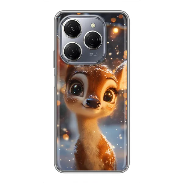 Чехол с принтом «Олененок среди гирлянд» для TECNO Spark 20 Pro