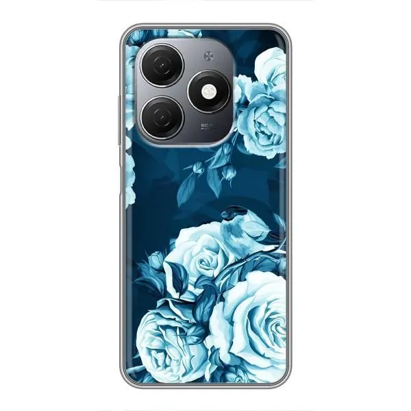 Чехол с принтом «Голубые Бутоны» для TECNO Spark 20