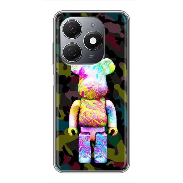 Чехол с принтом «Яркий Bearbrick» для TECNO Spark 20