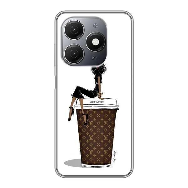 Чехол с принтом «кофе LOUIS VUITTON» для TECNO Spark 20