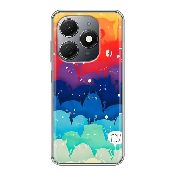 Чехол с принтом «Mew» для TECNO Spark 20