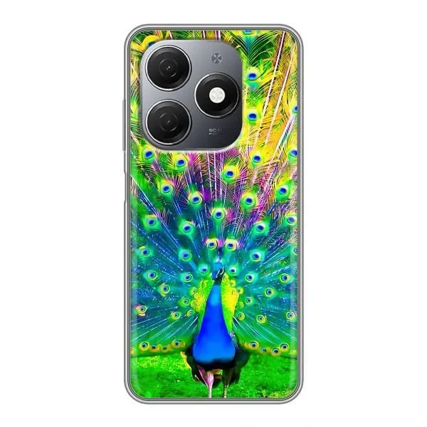 Чехол с принтом «Яркий Павлин» для TECNO Spark 20