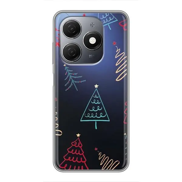 Чехол с принтом «Рождественские елки» для TECNO Spark 20