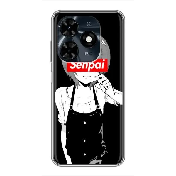 Чохол з принтом «Senpai» для TECNO Spark 20c Чохол з принтом «Senpai» для TECNO Spark 20c