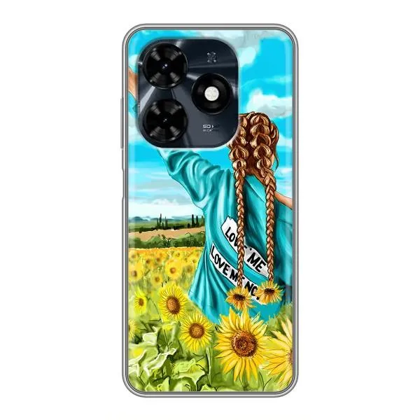 Чехол с принтом «Украиночка» для TECNO Spark 20c Чехол с принтом «Украиночка» для TECNO Spark 20c