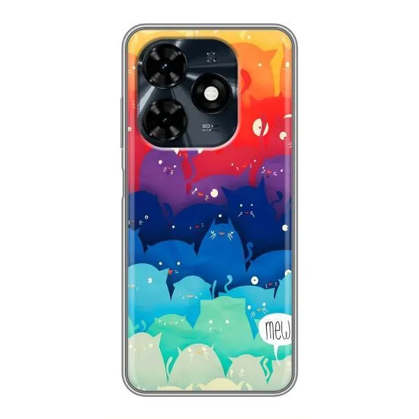 Чехол с принтом «Mew» для TECNO Spark 20c Чехол с принтом «Mew» для TECNO Spark 20c