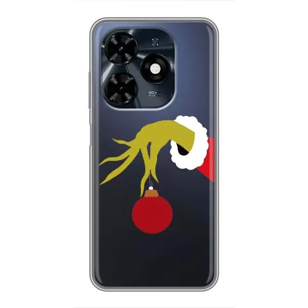 Чехол с принтом «Гринч с игрушкой» для TECNO Spark 20c Чехол с принтом «Гринч с игрушкой» для TECNO Spark 20c