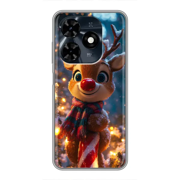 Чехол с принтом «Олень с шарфом» для TECNO Spark 20c Чехол с принтом «Олень с шарфом» для TECNO Spark 20c