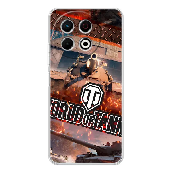 Чехол с принтом «World of Tanks» для TECNO Spark 30 Pro