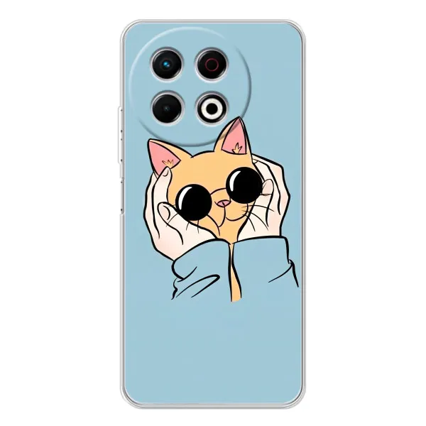 Чехол с принтом «Котик в очках» для TECNO Spark 30 Pro Чехол с принтом «Котик в очках» для TECNO Spark 30 Pro
