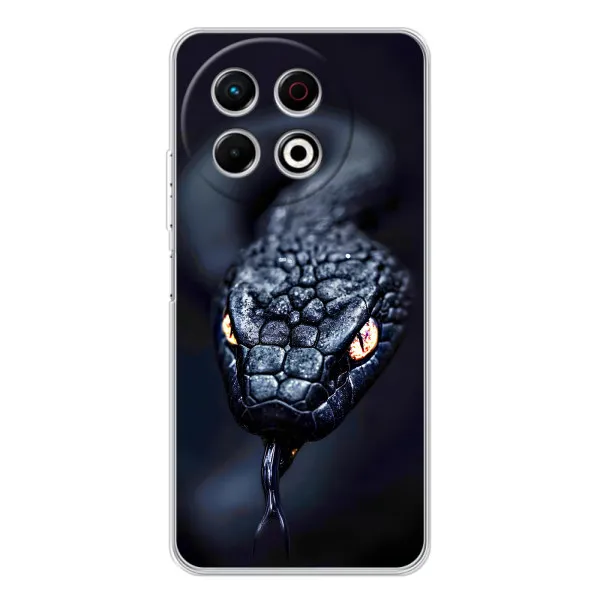 Чехол с принтом «Черная змея» для TECNO Spark 30 Pro Чехол с принтом «Черная змея» для TECNO Spark 30 Pro