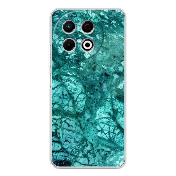 Чехол с принтом «Зеленый мрамор» для TECNO Spark 30 Pro